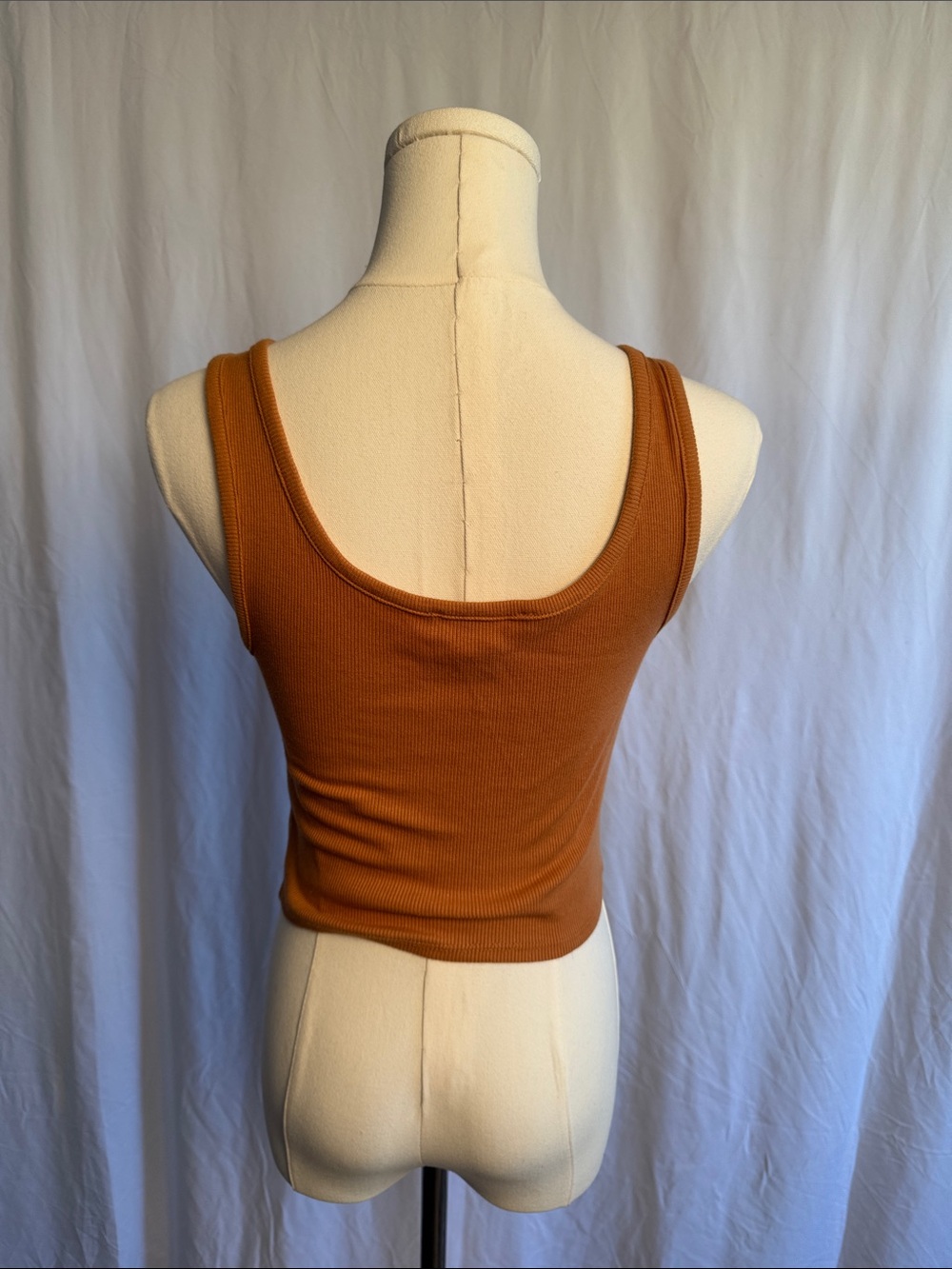 Forever 21 Rust Ribbed Button-Front Tank - Picture 2 of 3